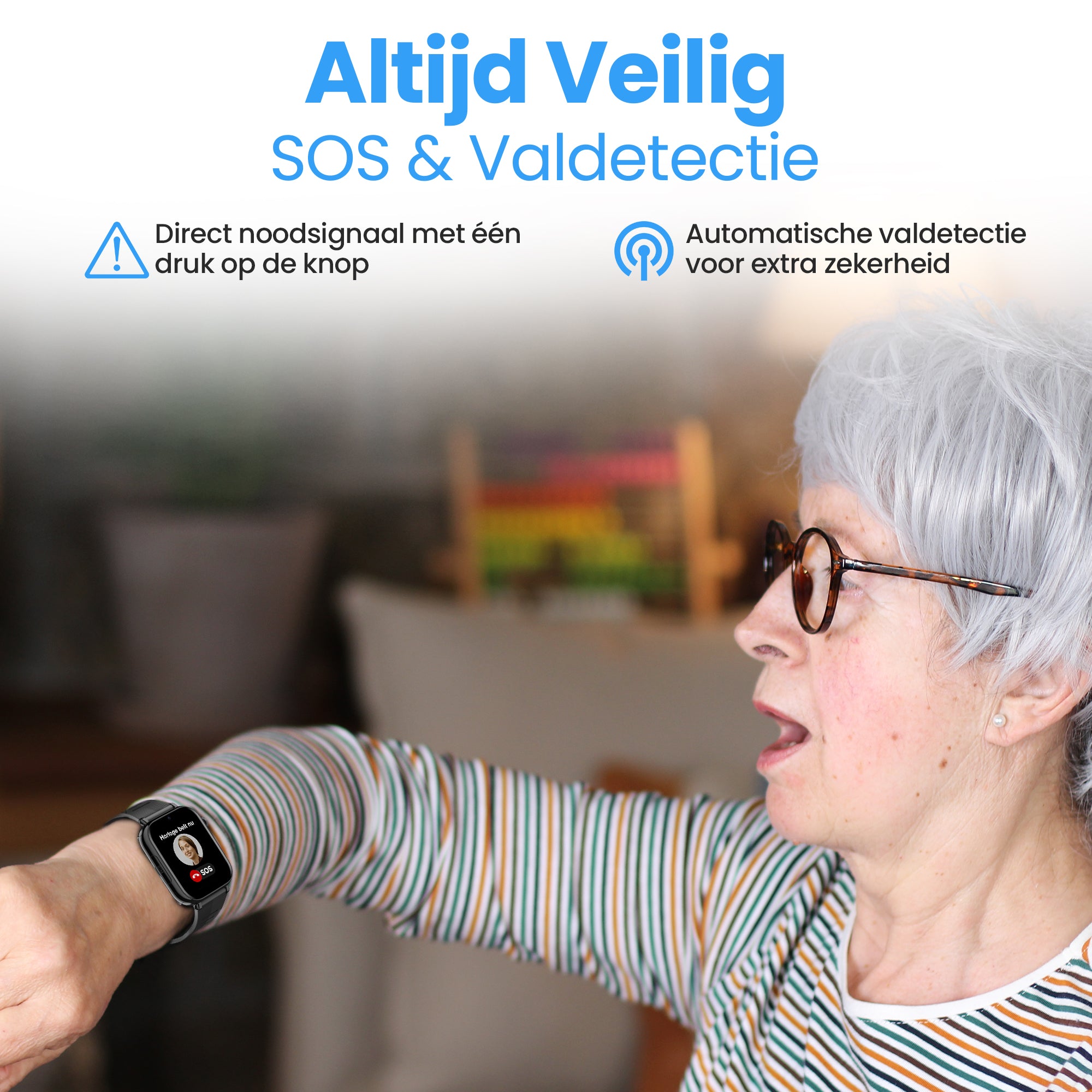 Alarm Horloge Ouderen 4G Deluxe - Blauw - PC24