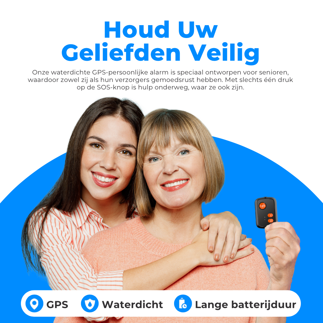 PersonalClick PC20 4G SOS Alarmknop voor Senioren & Personen – GPS Tracker – Waterdicht – Inclusief Simkaart – Zonder Abonnement