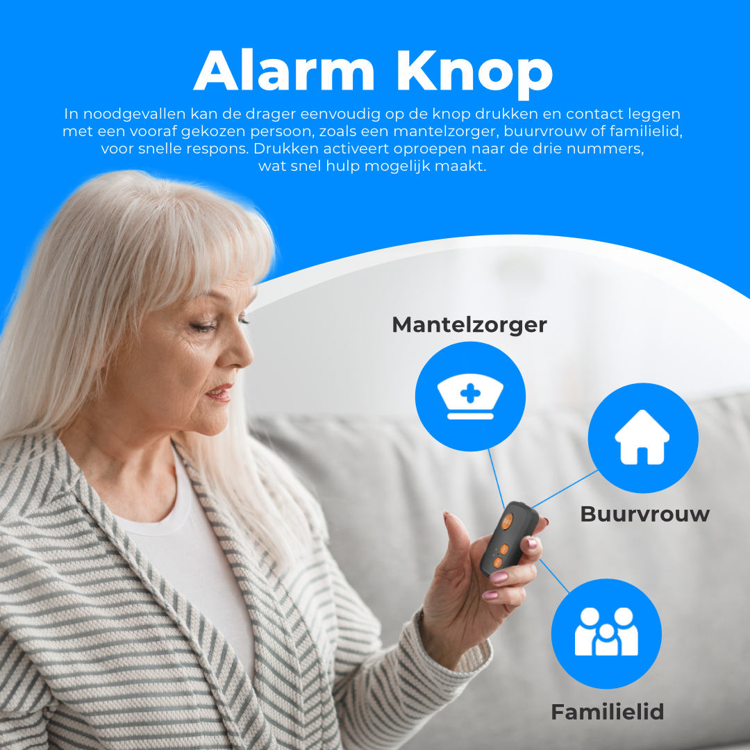 PersonalClick PC20 4G SOS Alarmknop voor Senioren & Personen – GPS Tracker – Waterdicht – Inclusief Simkaart – Zonder Abonnement