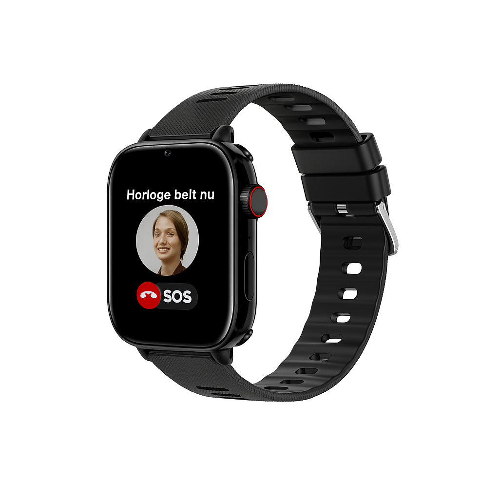 Alarm Horloge Ouderen 4G Deluxe - Zwart - PC24