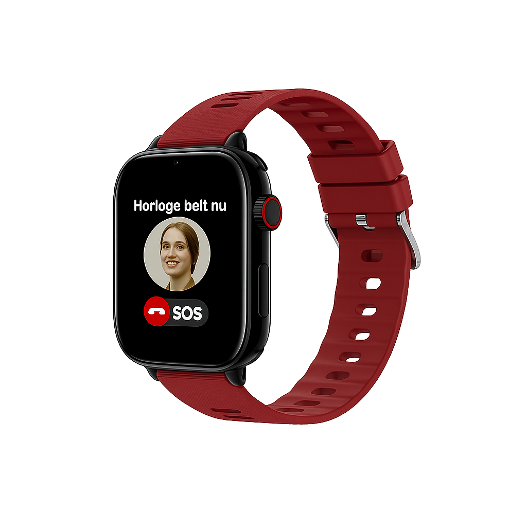 Alarm Horloge Ouderen 4G Deluxe - Rood - PC24