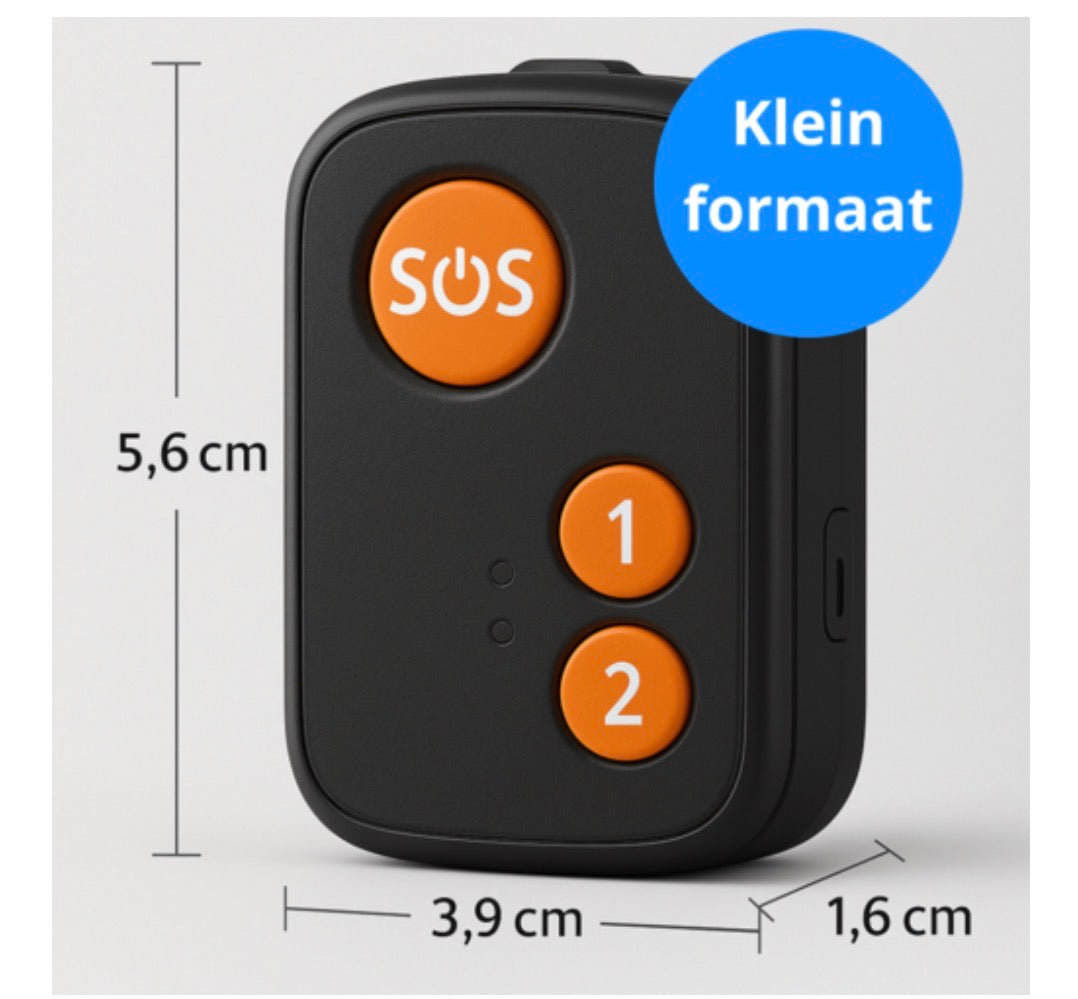 PersonalClick PC20 4G SOS Alarmknop voor Senioren & Personen – GPS Tracker – Waterdicht – Inclusief Simkaart – Zonder Abonnement
