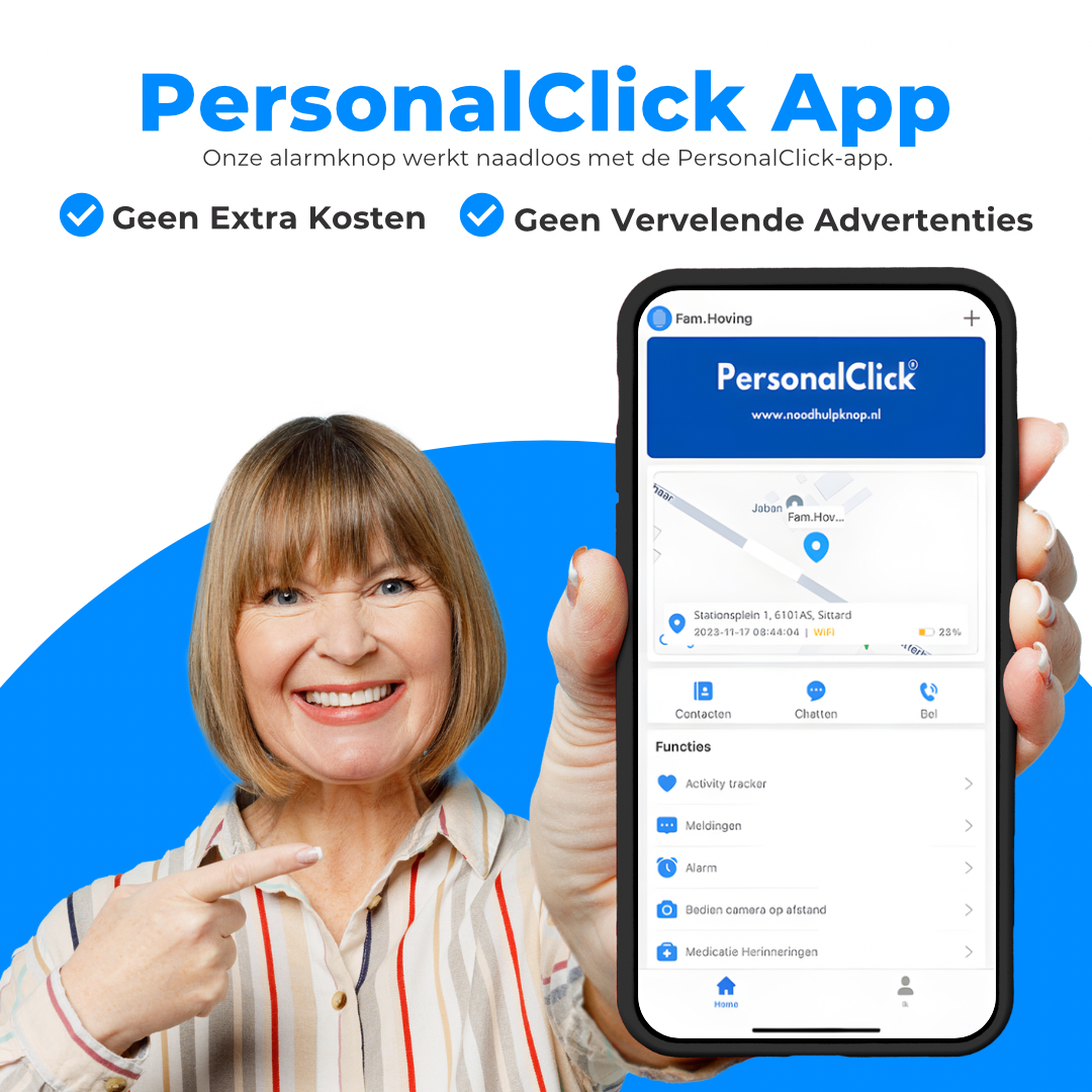 PersonalClick PC20 4G SOS Alarmknop voor Senioren & Personen – GPS Tracker – Waterdicht – Inclusief Simkaart – Zonder Abonnement