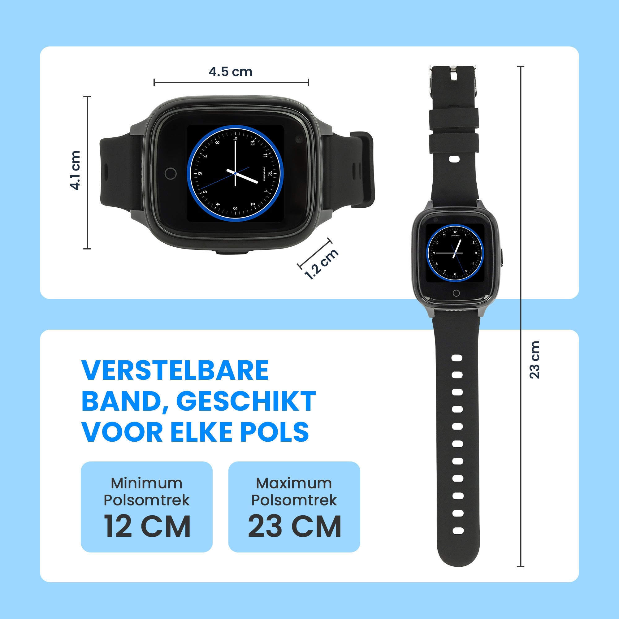 Alarm Horloge Ouderen 4G Deluxe Klittenband PC24